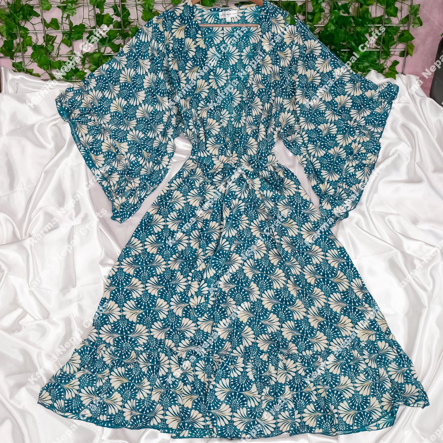 Sienna Moon Long Kimono with Ruffle Sleeve