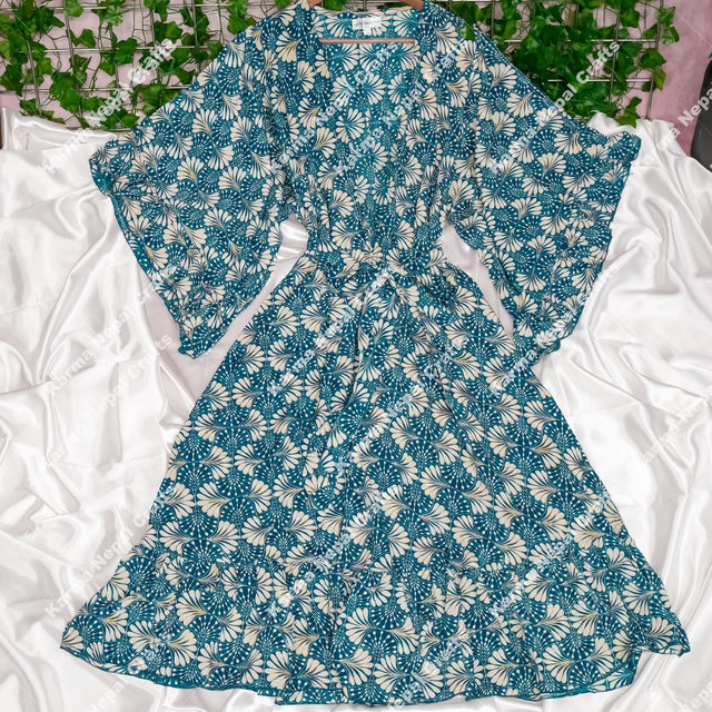 Sienna Moon Long Kimono with Ruffle Sleeve