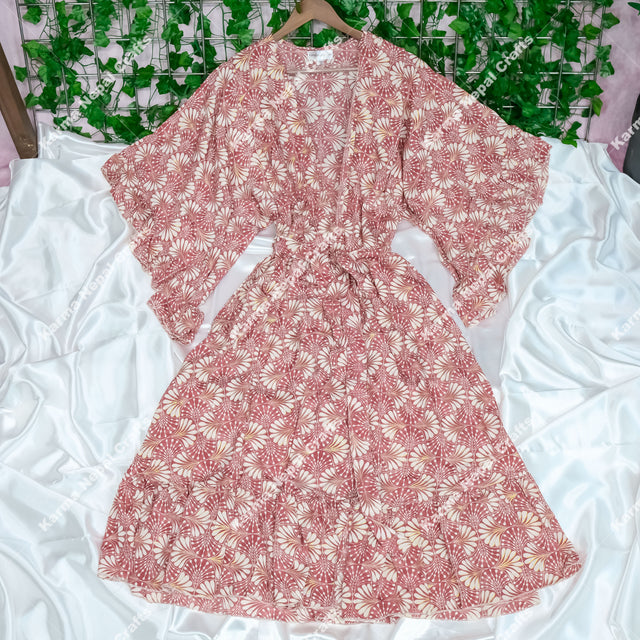 Sienna Moon Long Kimono with Ruffle Sleeve