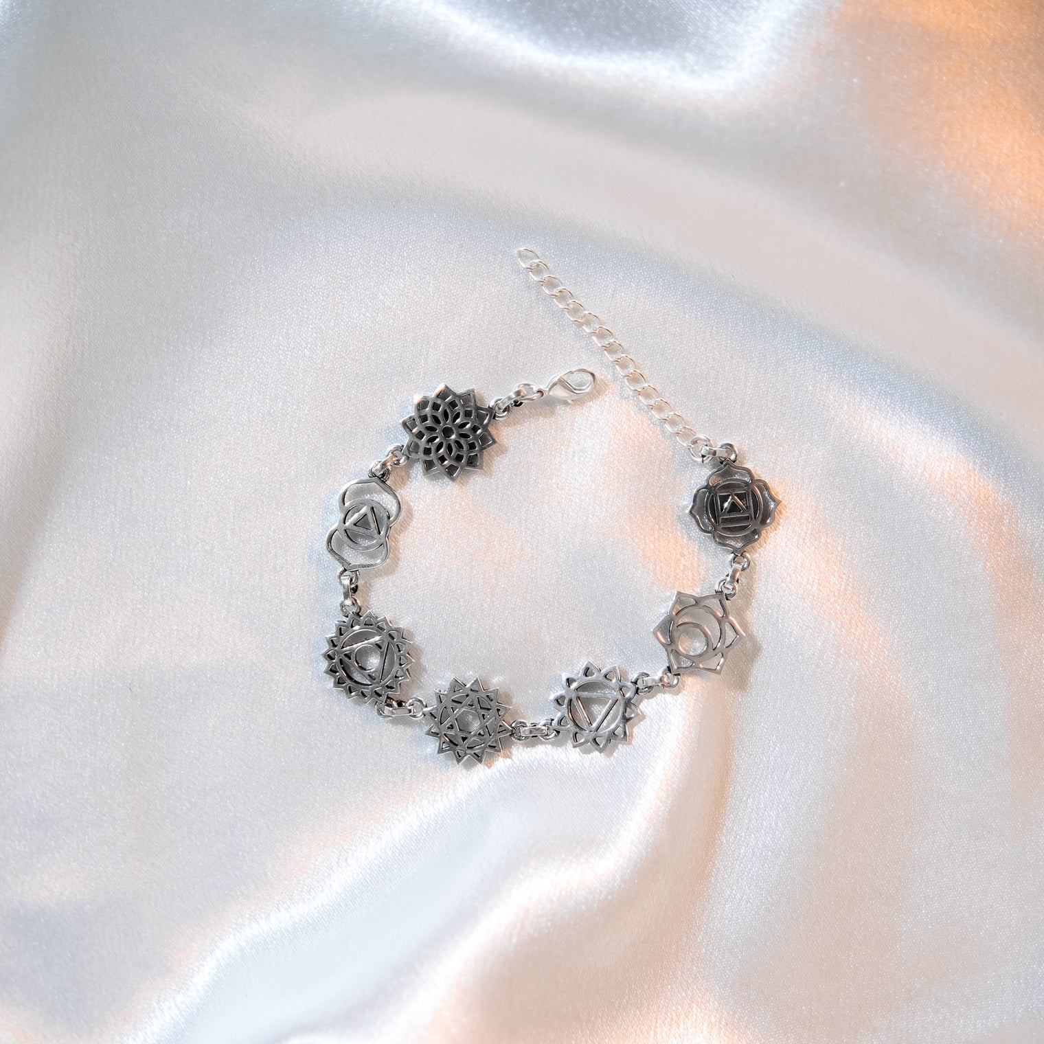 Seven Chakra Metal Bracelet