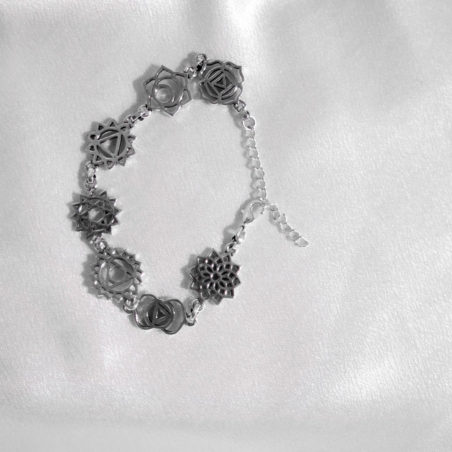 Seven Chakra Metal Bracelet