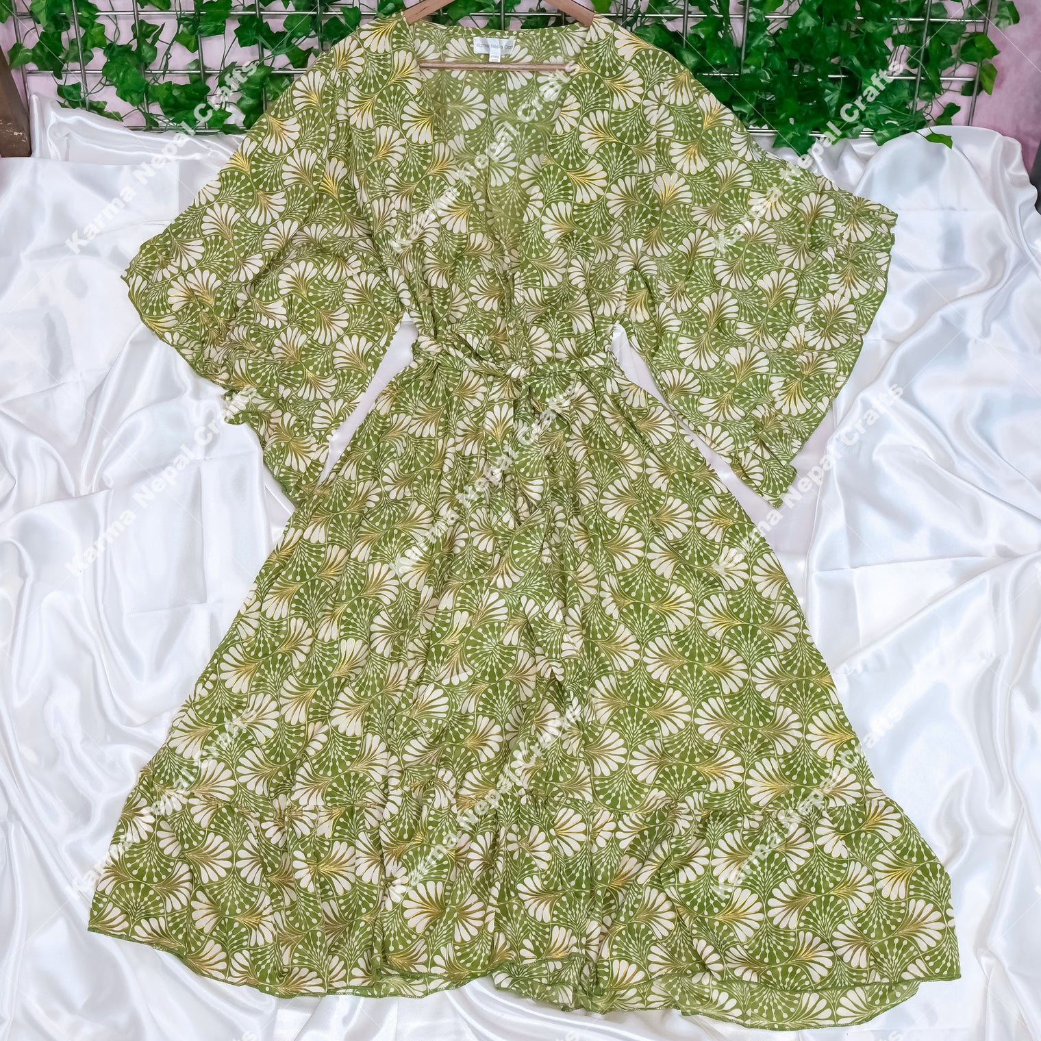 Sienna Moon Long Kimono with Ruffle Sleeve