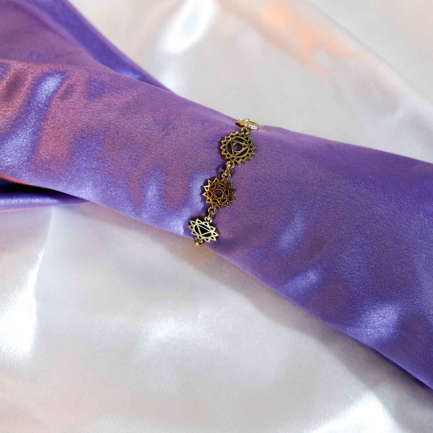 Seven Chakra Metal Bracelet