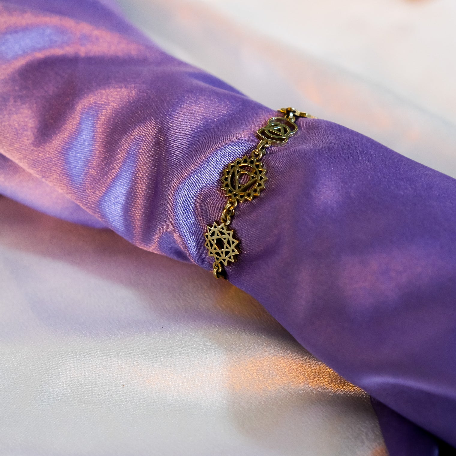 Seven Chakra Metal Bracelet