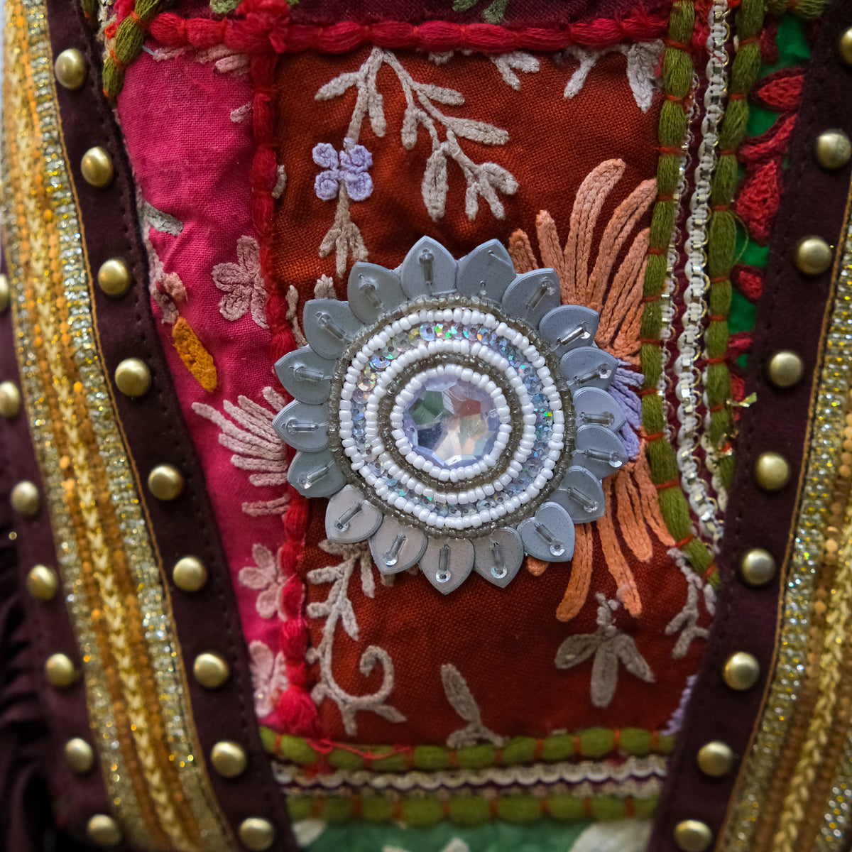 Bohemian Rose Fringe Crossbody Bag
