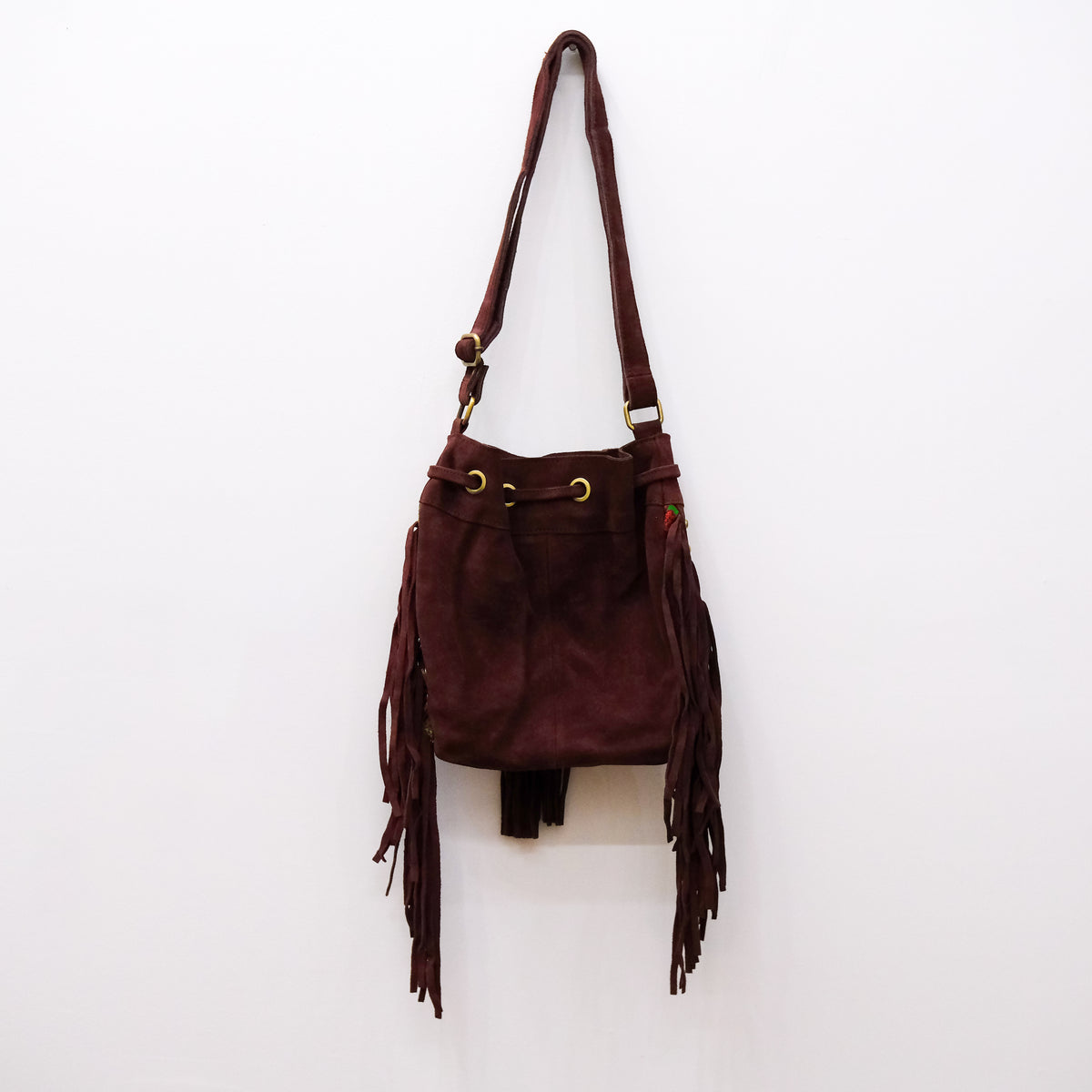 Bohemian Rose Fringe Crossbody Bag