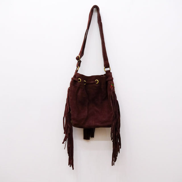 Bohemian Rose Fringe Crossbody Bag