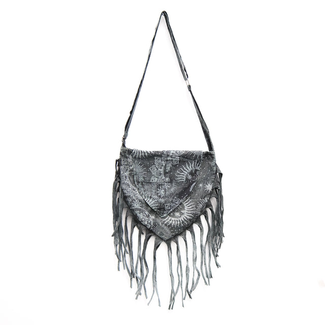 Celestial Stonewashed Crossbody Fringe Bag