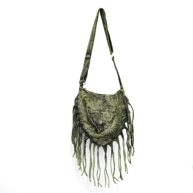 Celestial Stonewashed Crossbody Fringe Bag