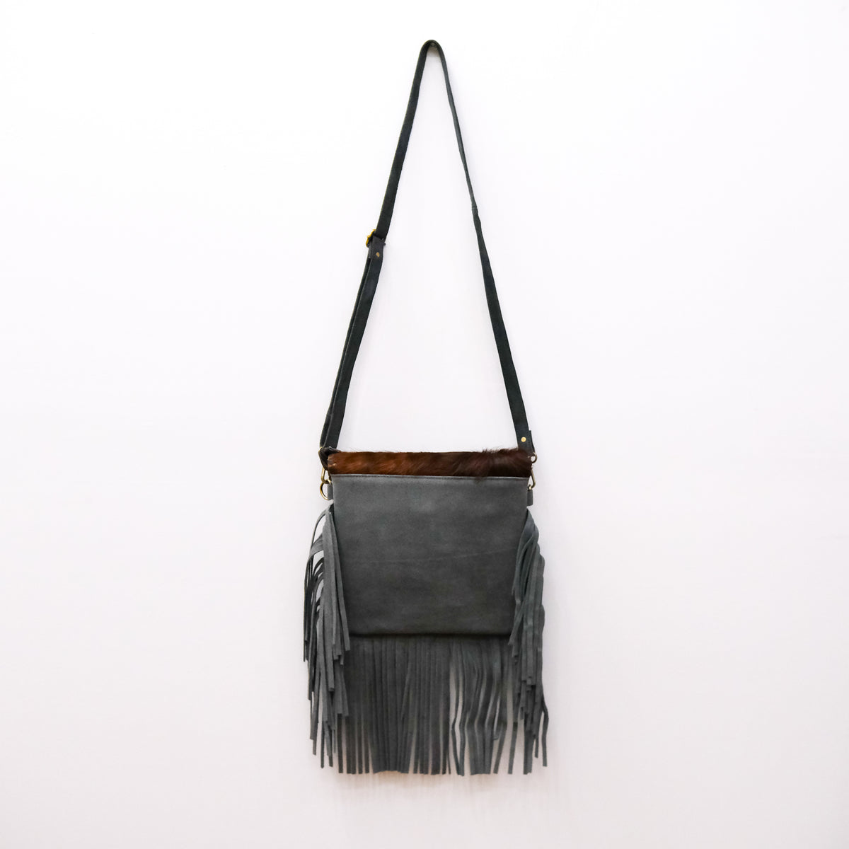 Turquoise Trail One of a Kind Boho Fringe Crossbody Bag
