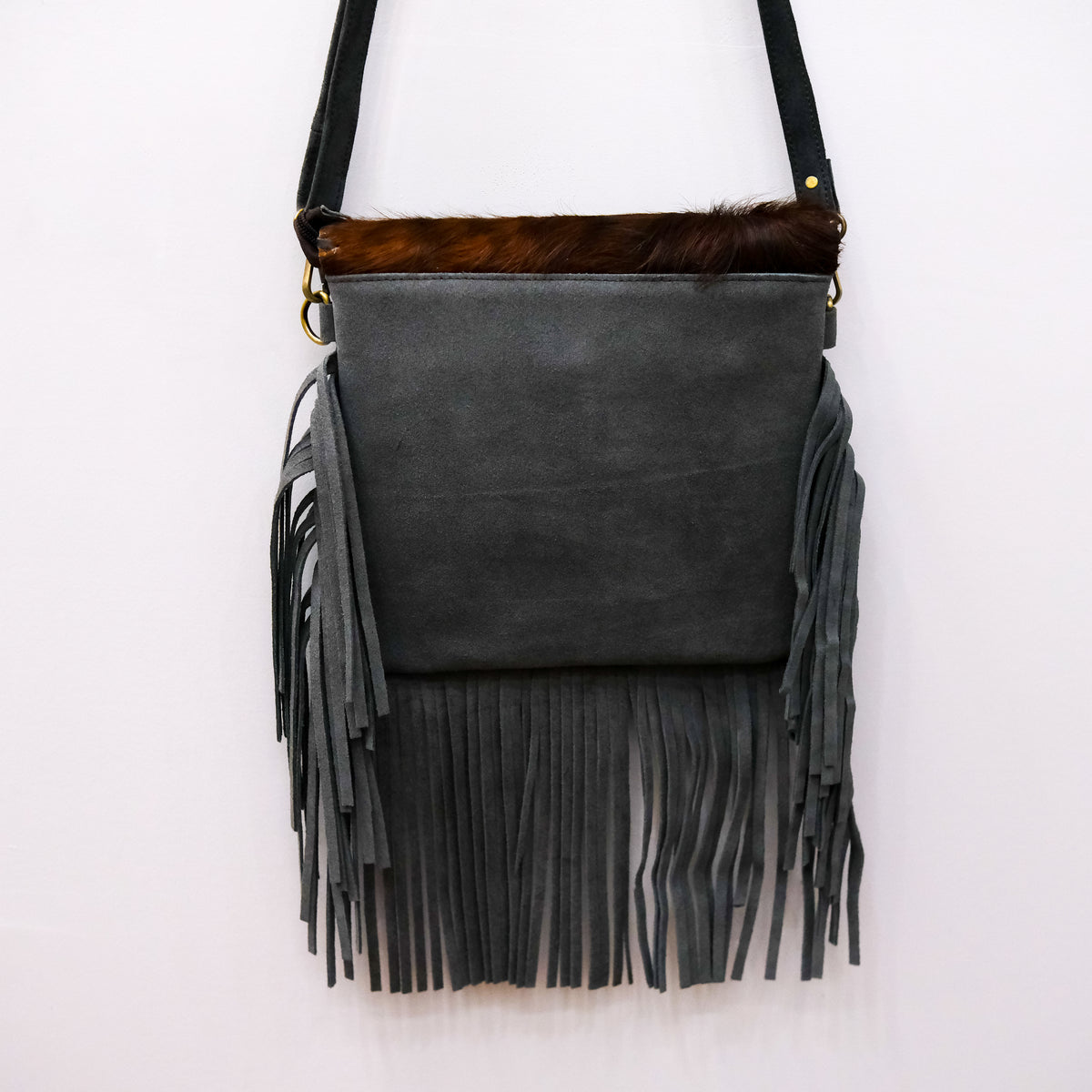 Turquoise Trail One of a Kind Boho Fringe Crossbody Bag