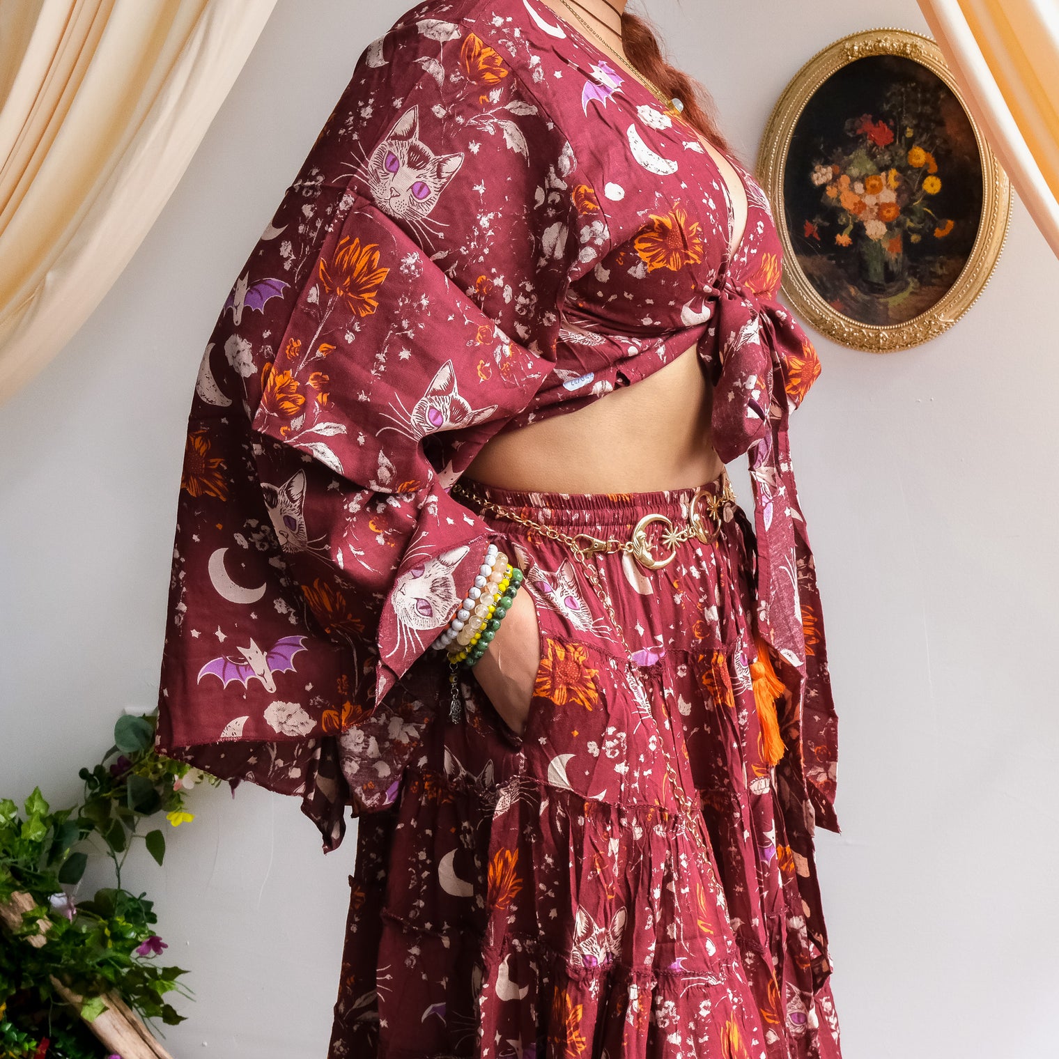 Luna Mystic Witchy Skirt and Bell Sleeve Top