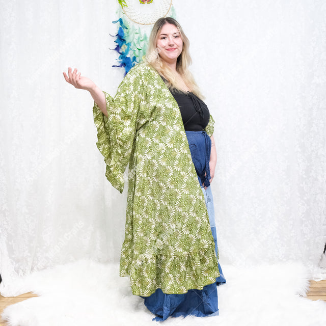 Sienna Moon Long Kimono with Ruffle Sleeve