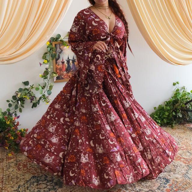 Luna Mystic Witchy Skirt and Bell Sleeve Top