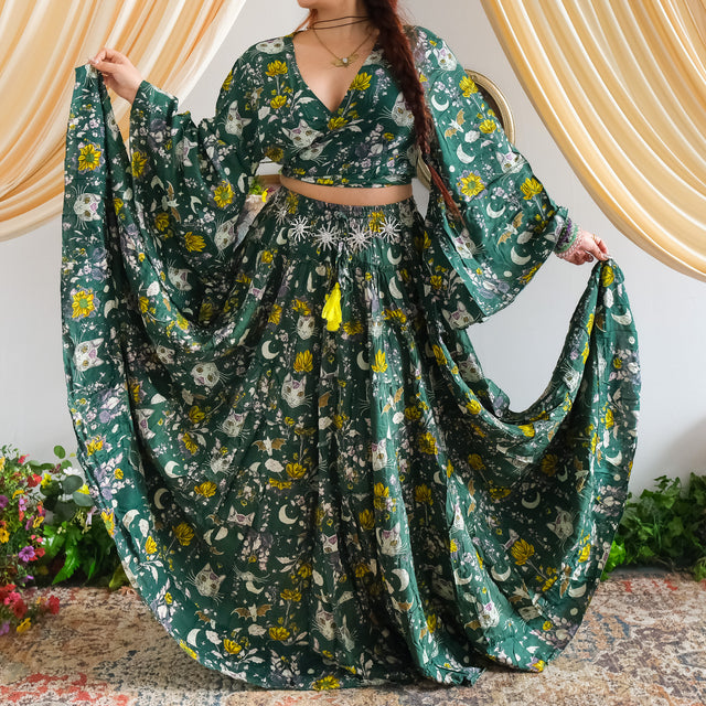 Luna Mystic Witchy Skirt and Bell Sleeve Top