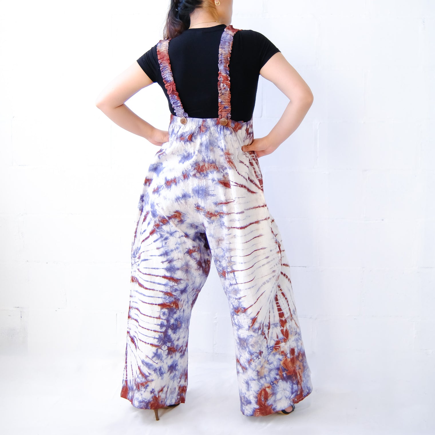 Tie Dye Cotton Wide Leg Jumpsuit