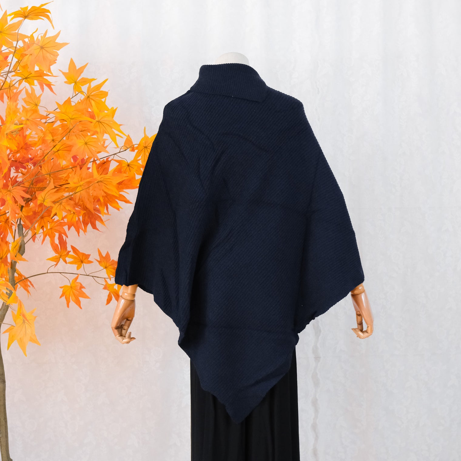 Knitted Boho Solid Ponchos