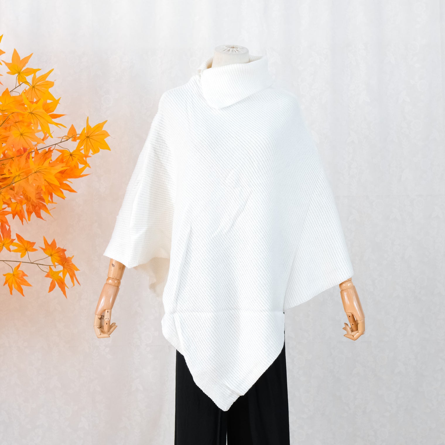 Knitted Boho Solid Ponchos