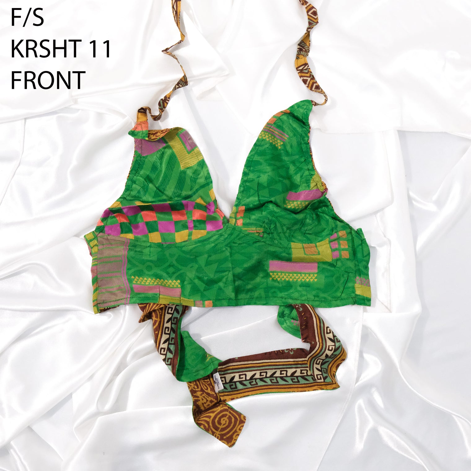 Reversible Upcycled Sari Bralette