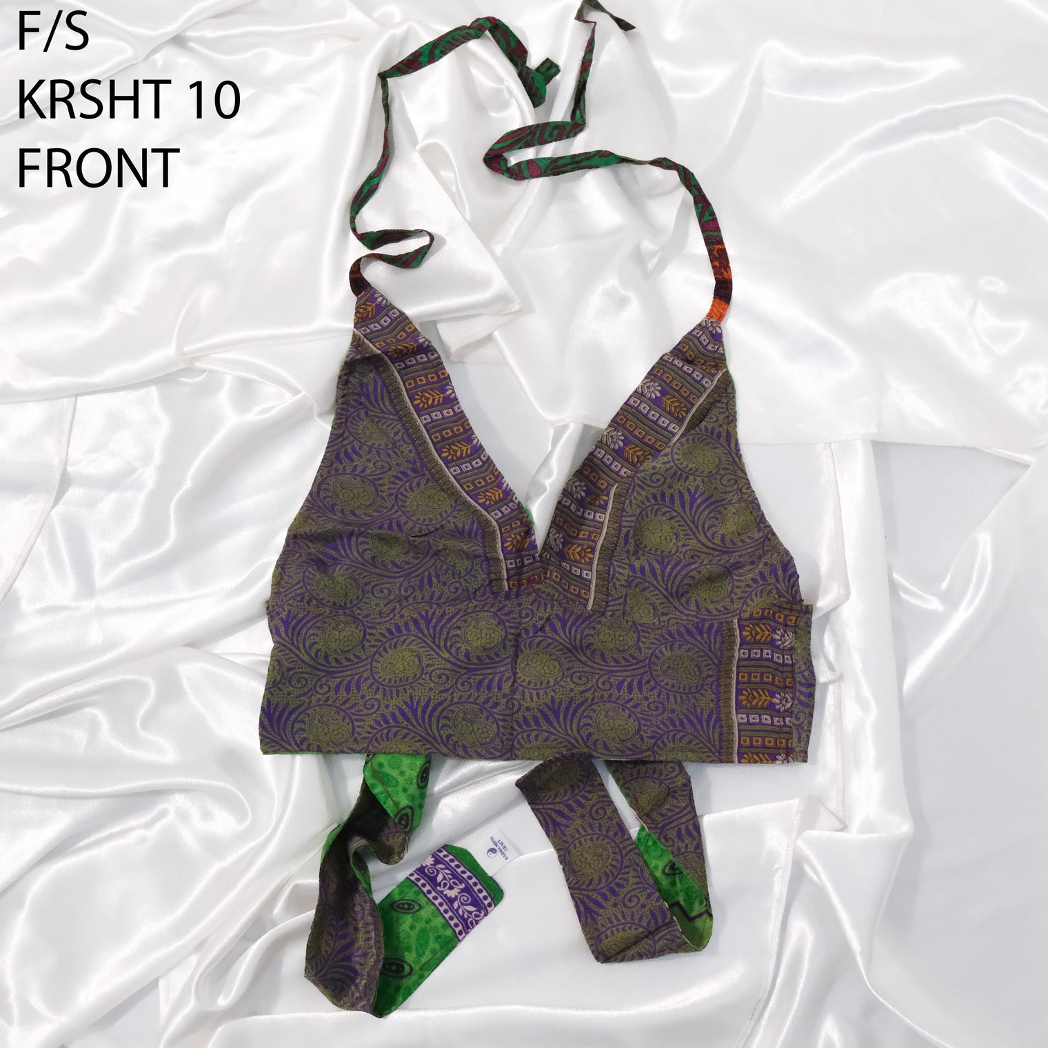 Reversible Upcycled Sari Bralette