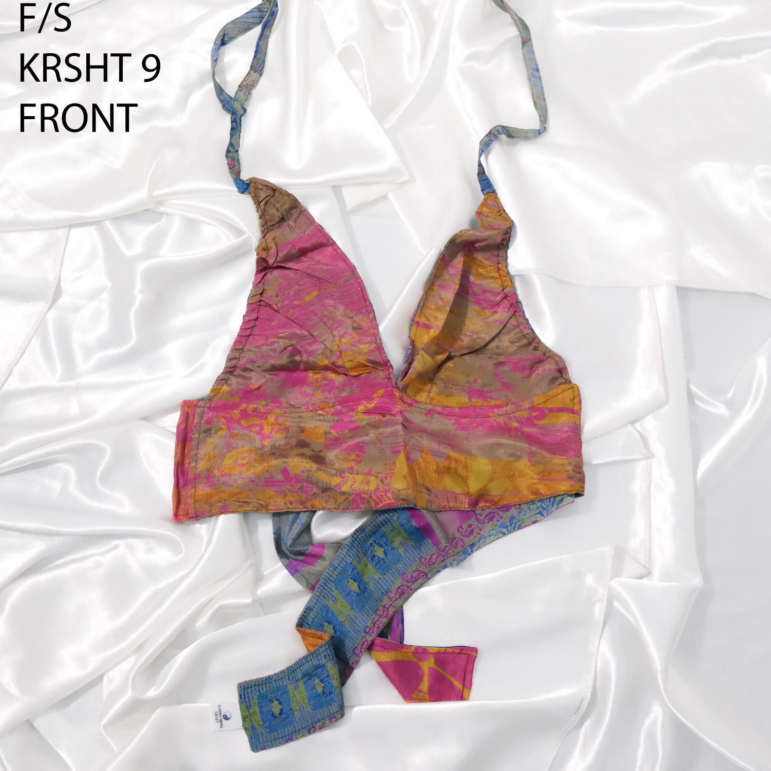 Reversible Upcycled Sari Bralette