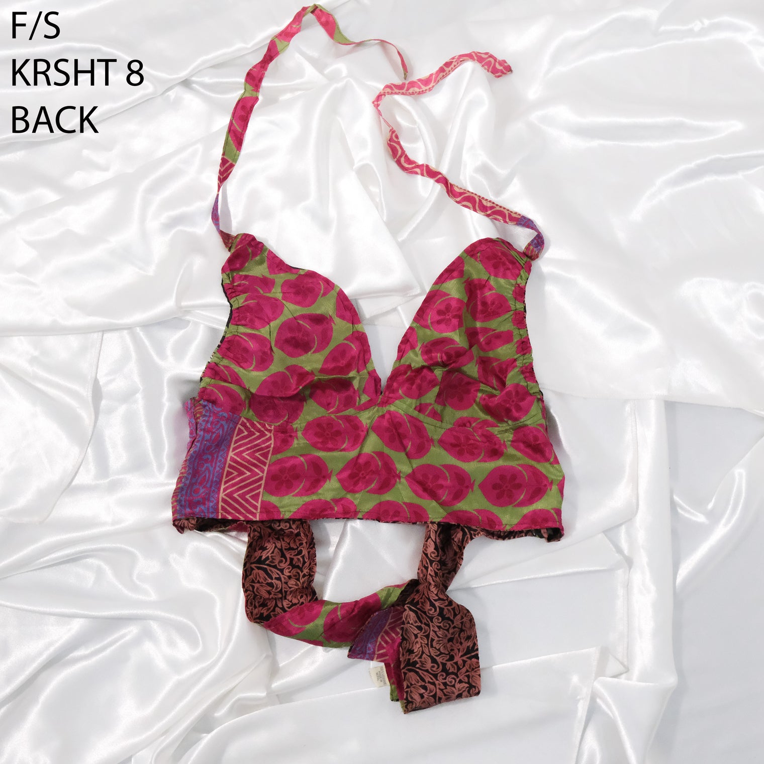 Patchwork Reversible Sari Bralette