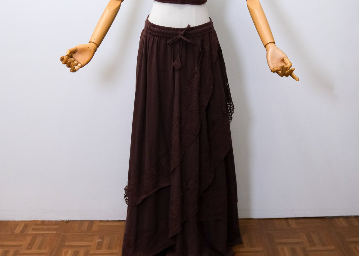 Boho Lace Maxi Skirt