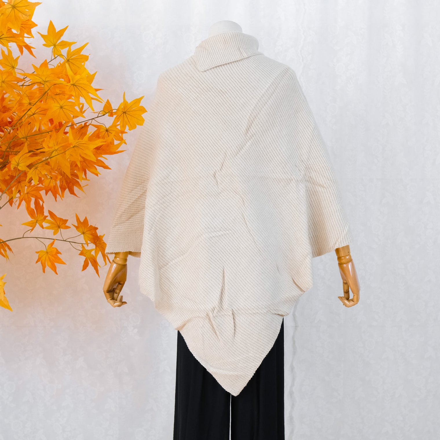 Knitted Boho Solid Ponchos