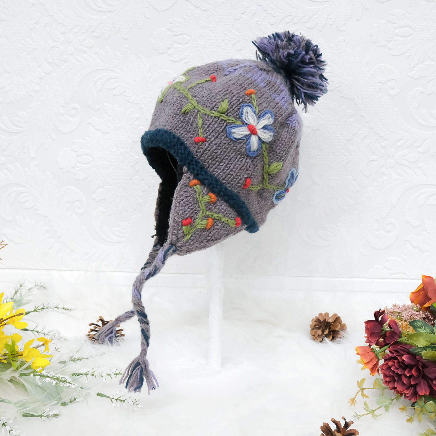 Knitted Earflap Winter Hat