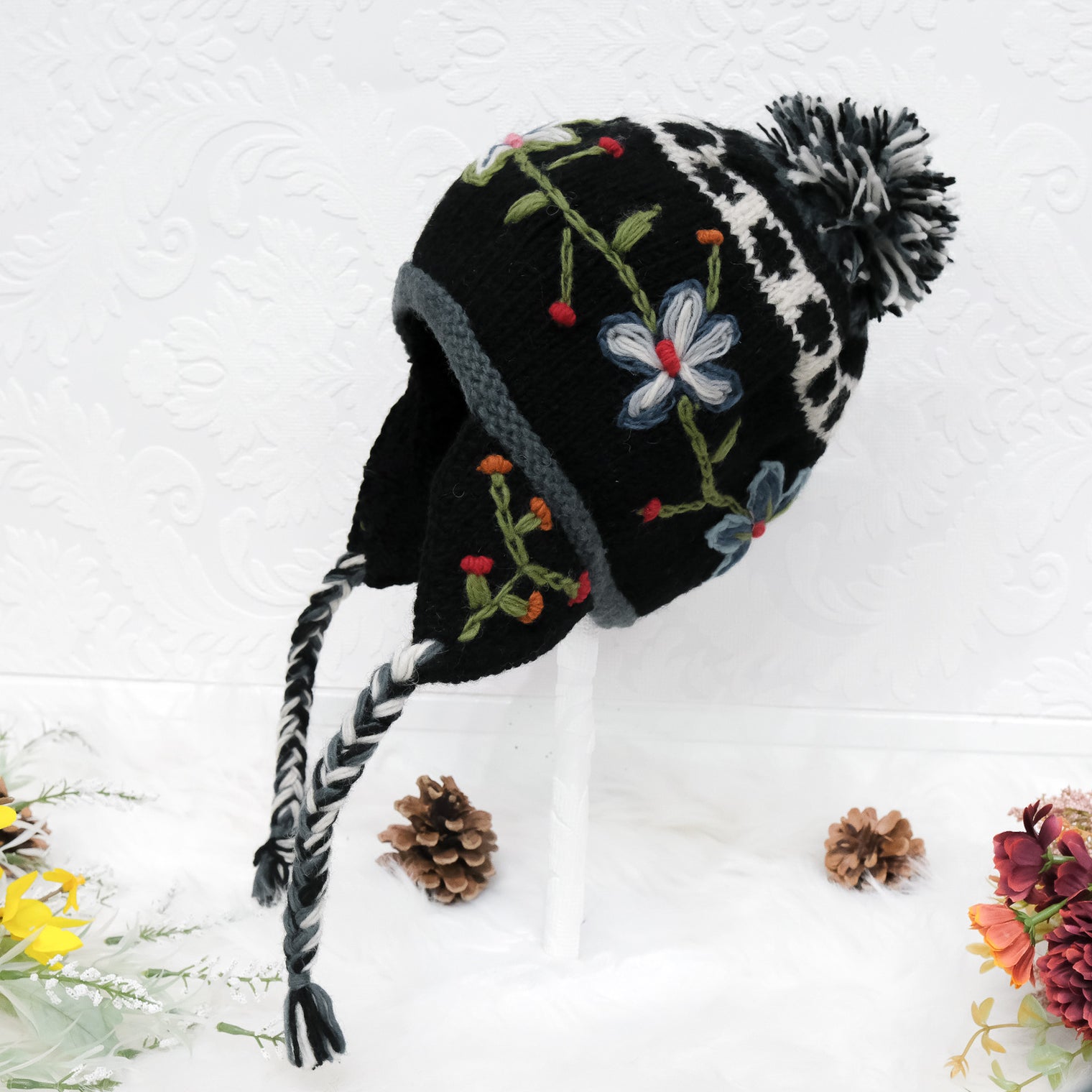 Knitted Earflap Winter Hat