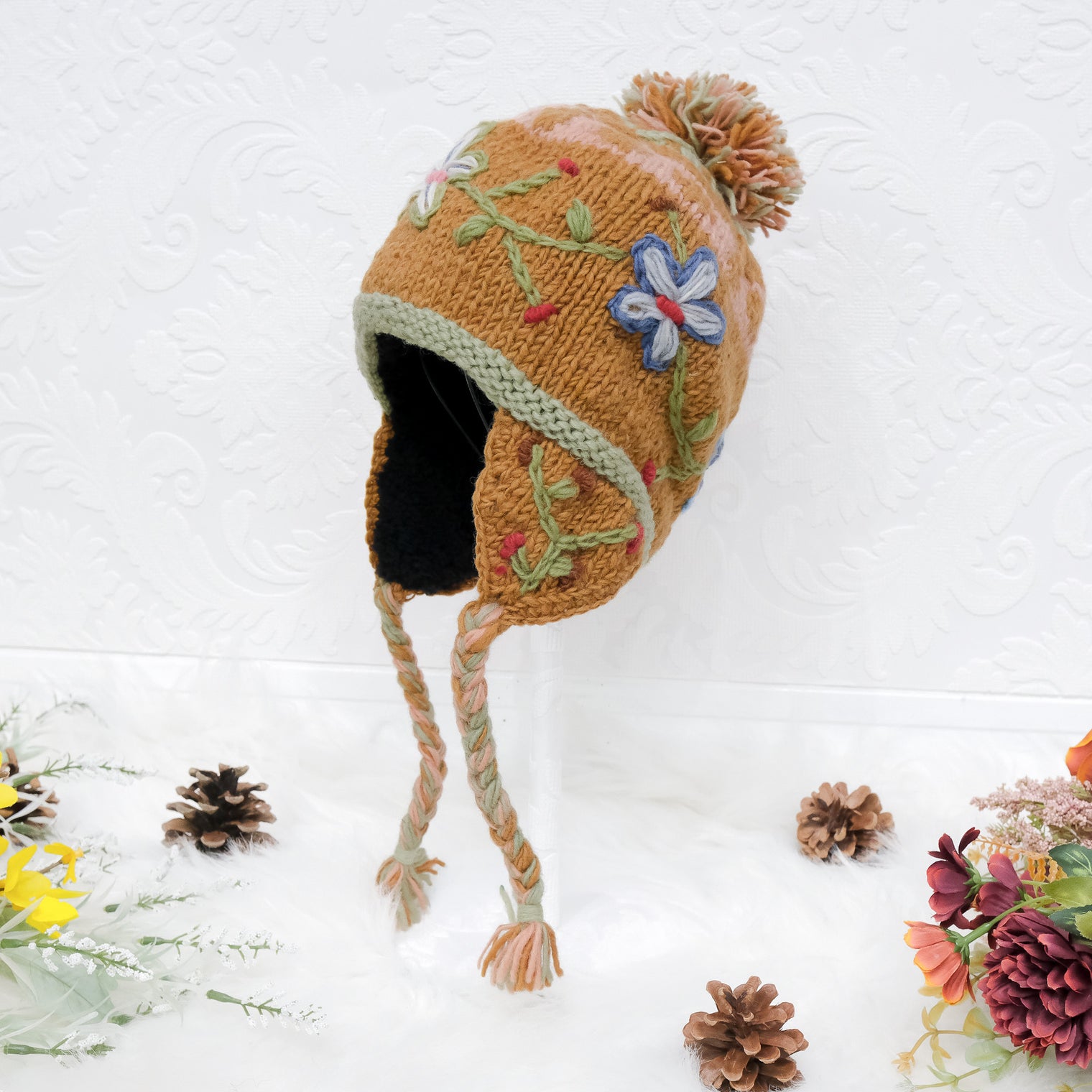 Knitted Earflap Winter Hat