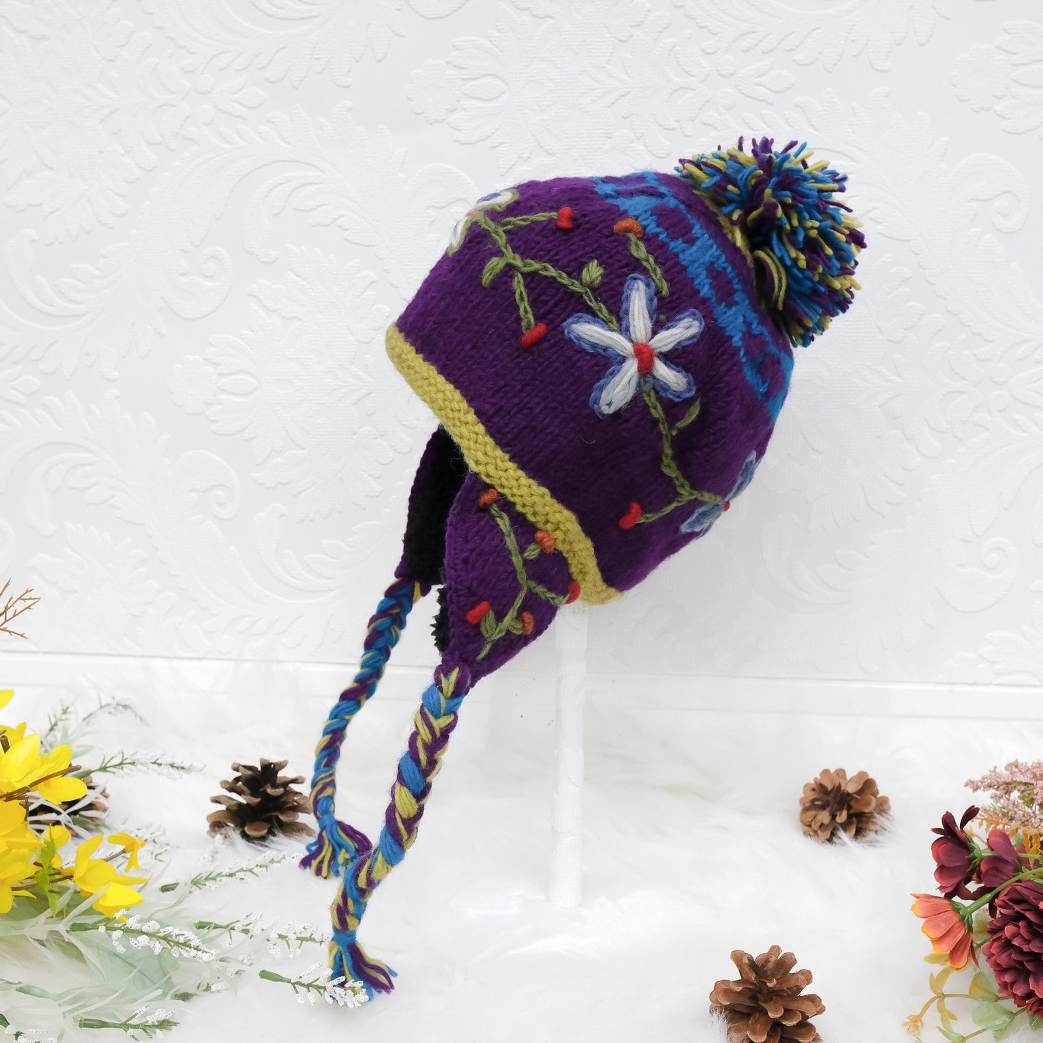 Knitted Earflap Winter Hat