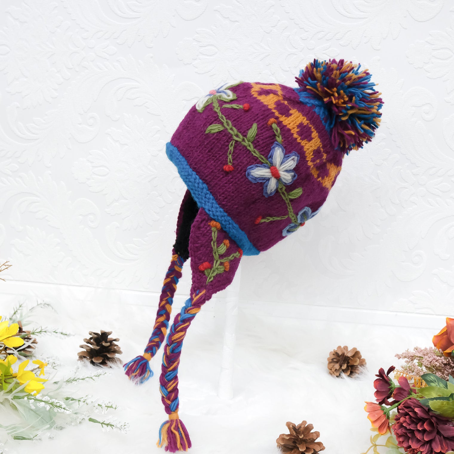 Knitted Earflap Winter Hat