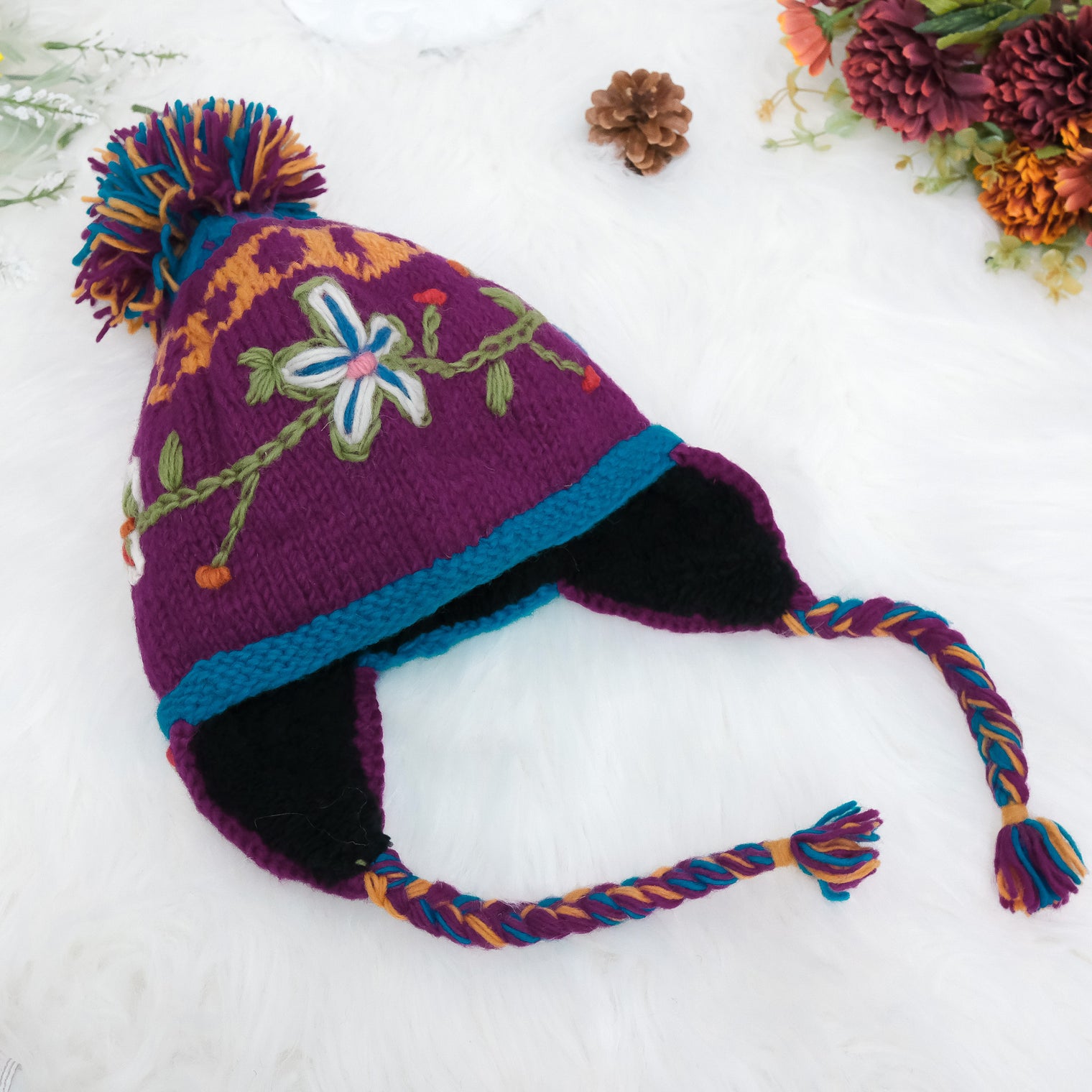 Knitted Earflap Winter Hat