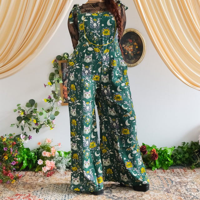 Celestial Cat & Moon Wide Leg Jumpsuit
