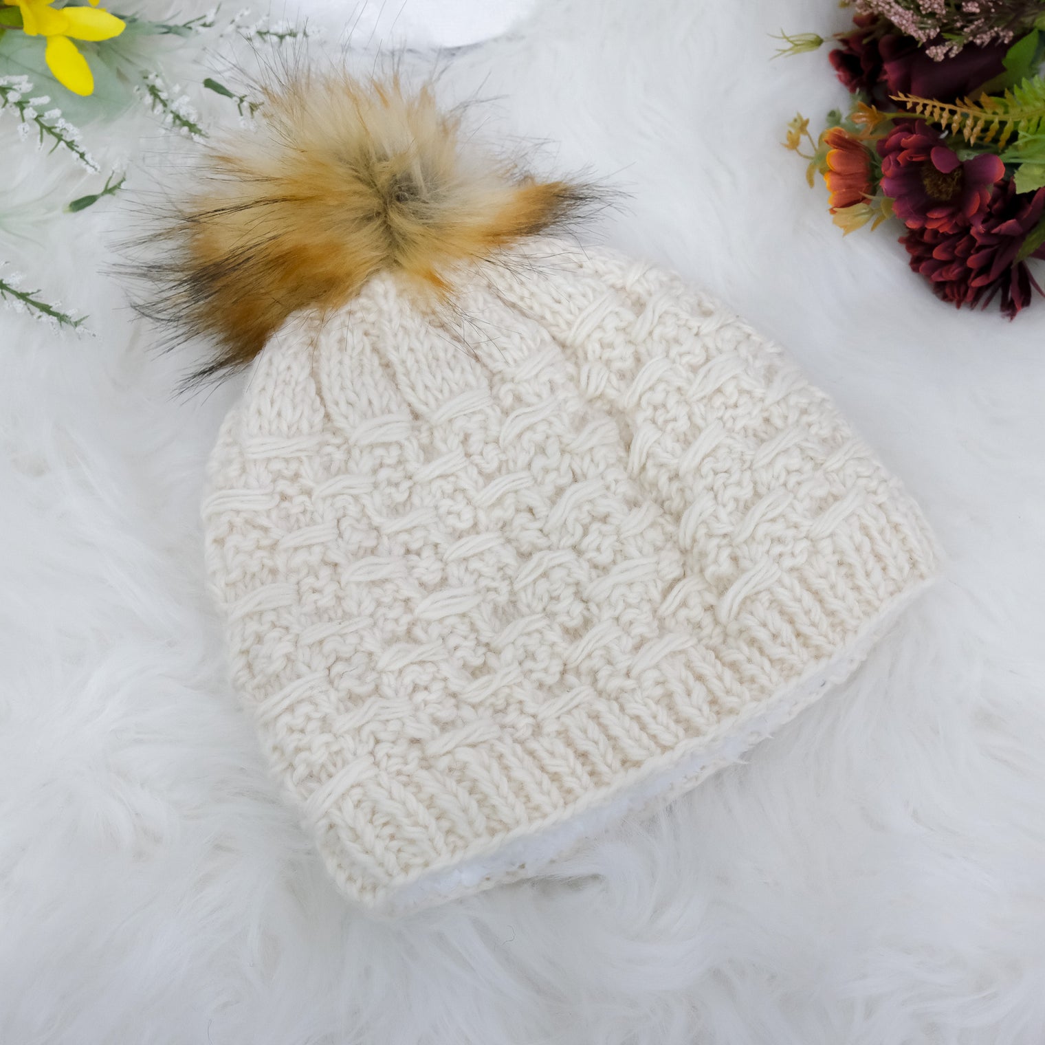 Warm Winter Woolen Hat with Fleece Lining
