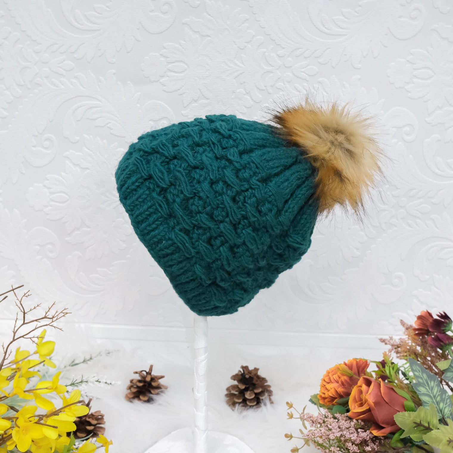 Warm Winter Woolen Hat with Fleece Lining