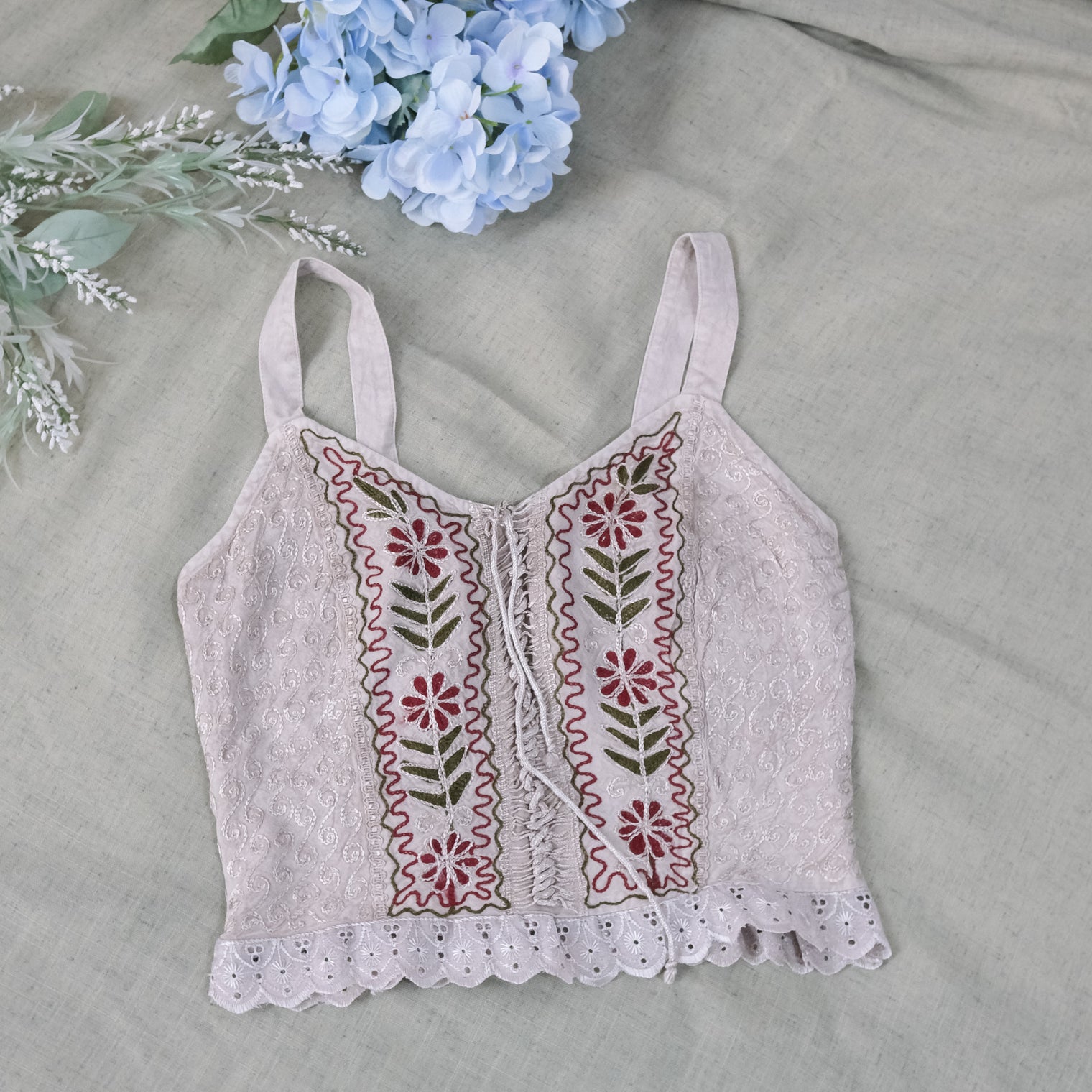 Embroidered Lace Top