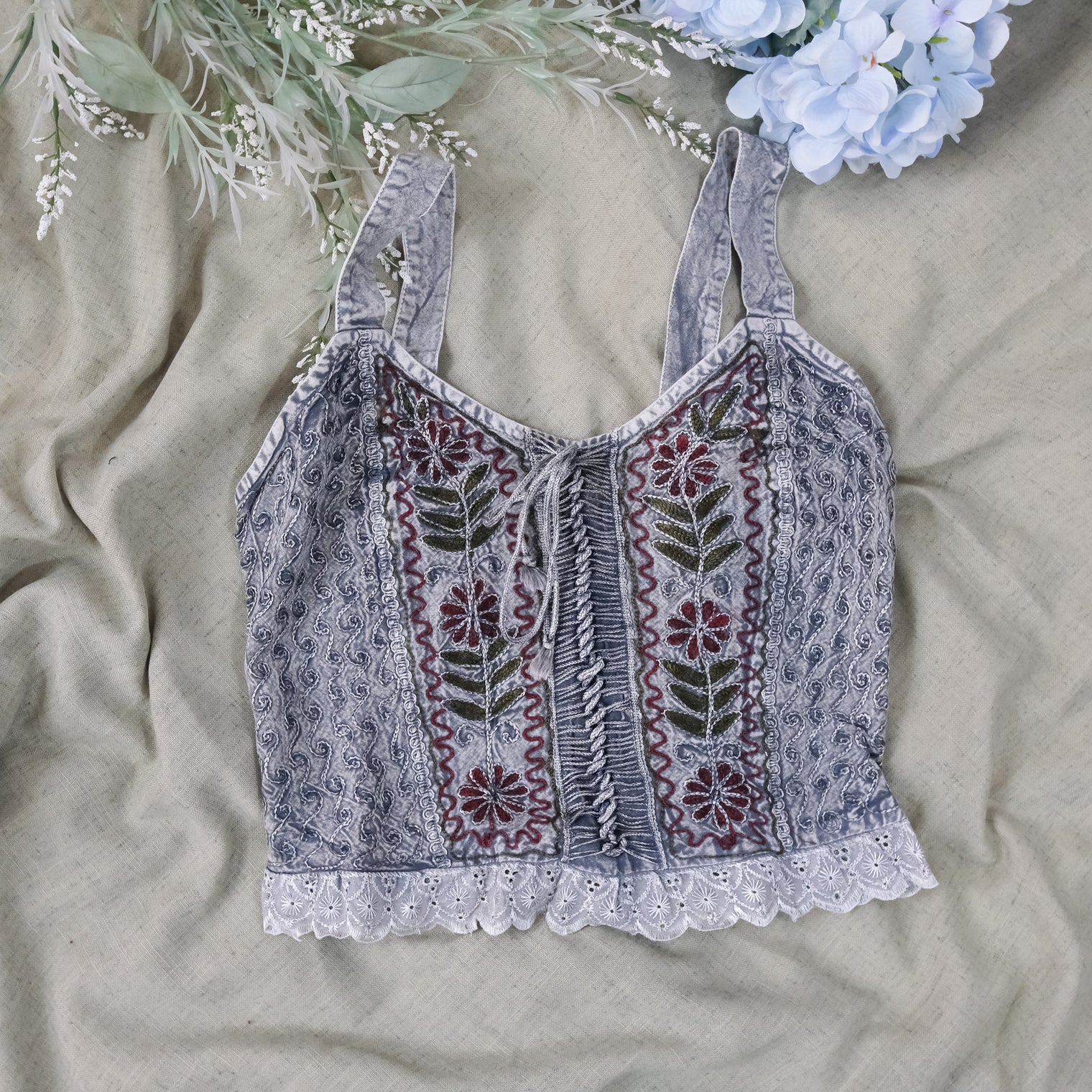 Embroidered Lace Top