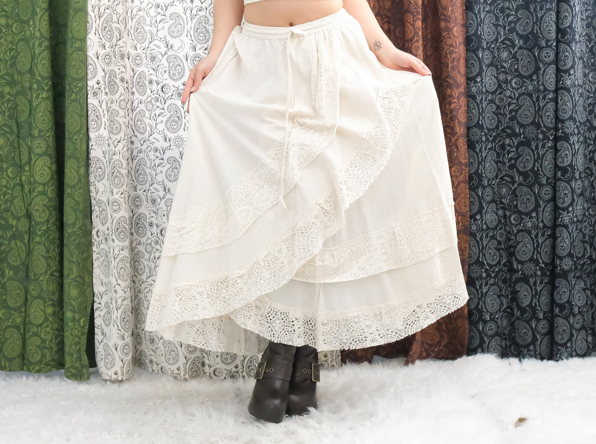 Boho Lace Maxi Skirt