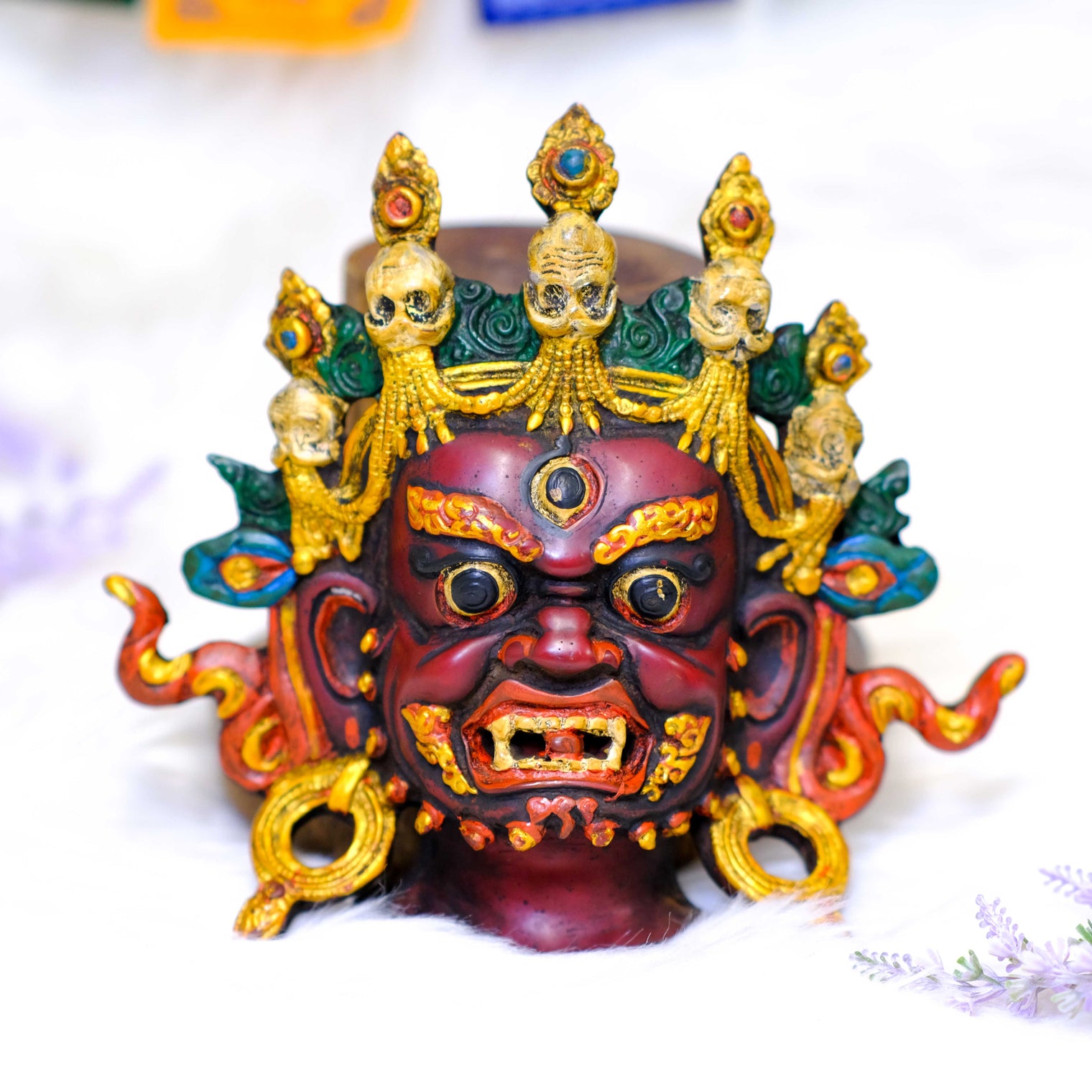 Hand Carved Mahakala Wall Hanging