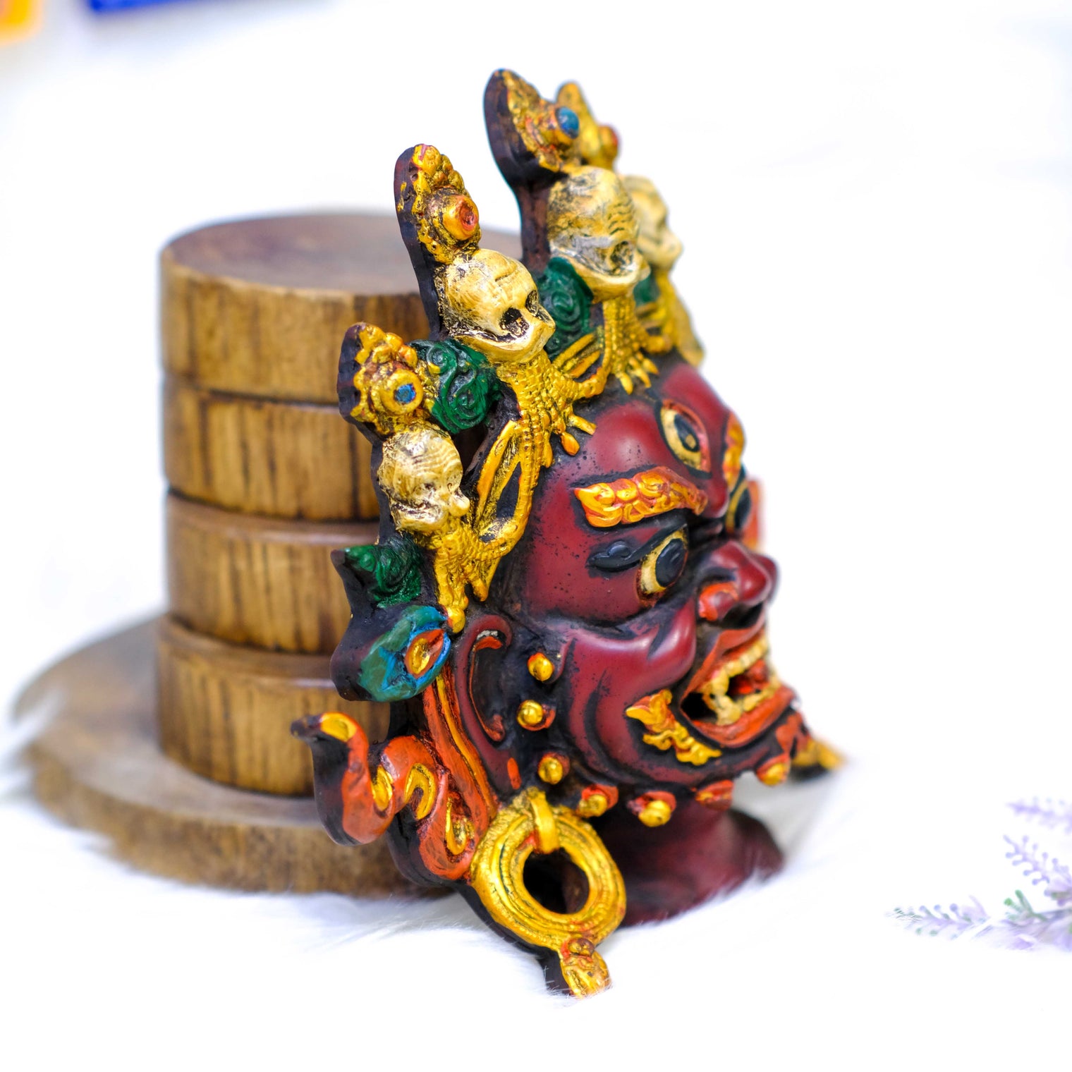 Hand Carved Mahakala Wall Hanging