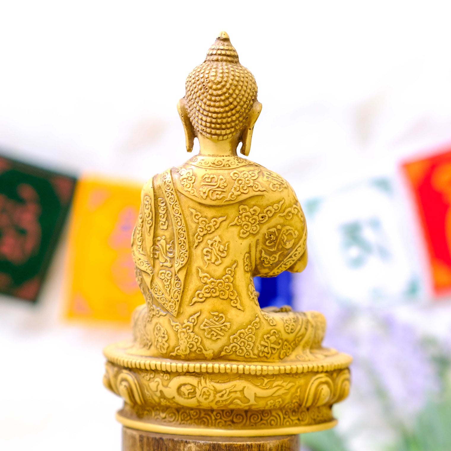 7" Handmade Blessing Buddha Statue