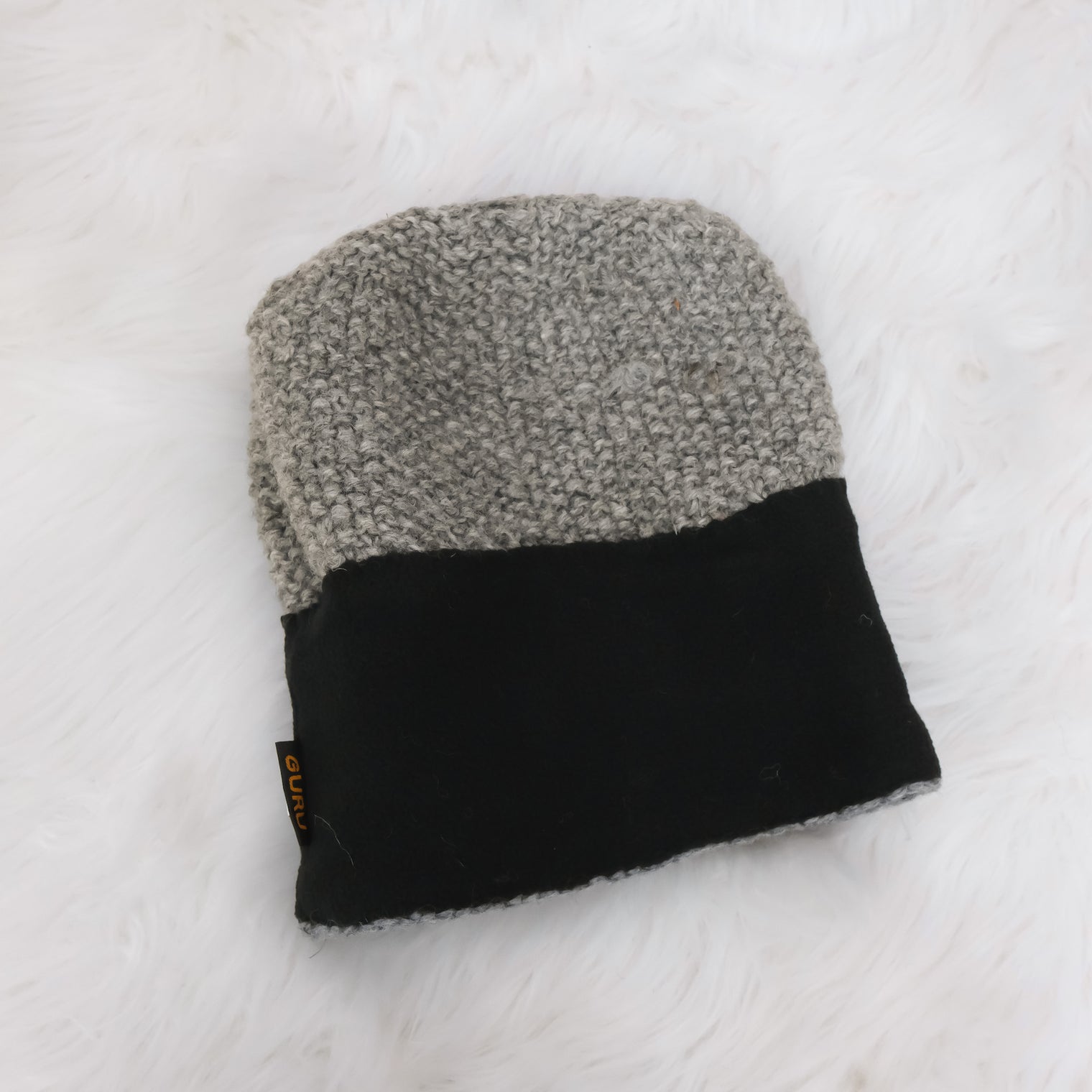 Hand Knit Embroidery Slouchy Hat