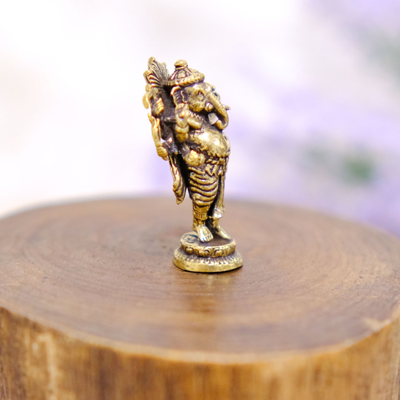 Tiny Brass Ganesha Statue