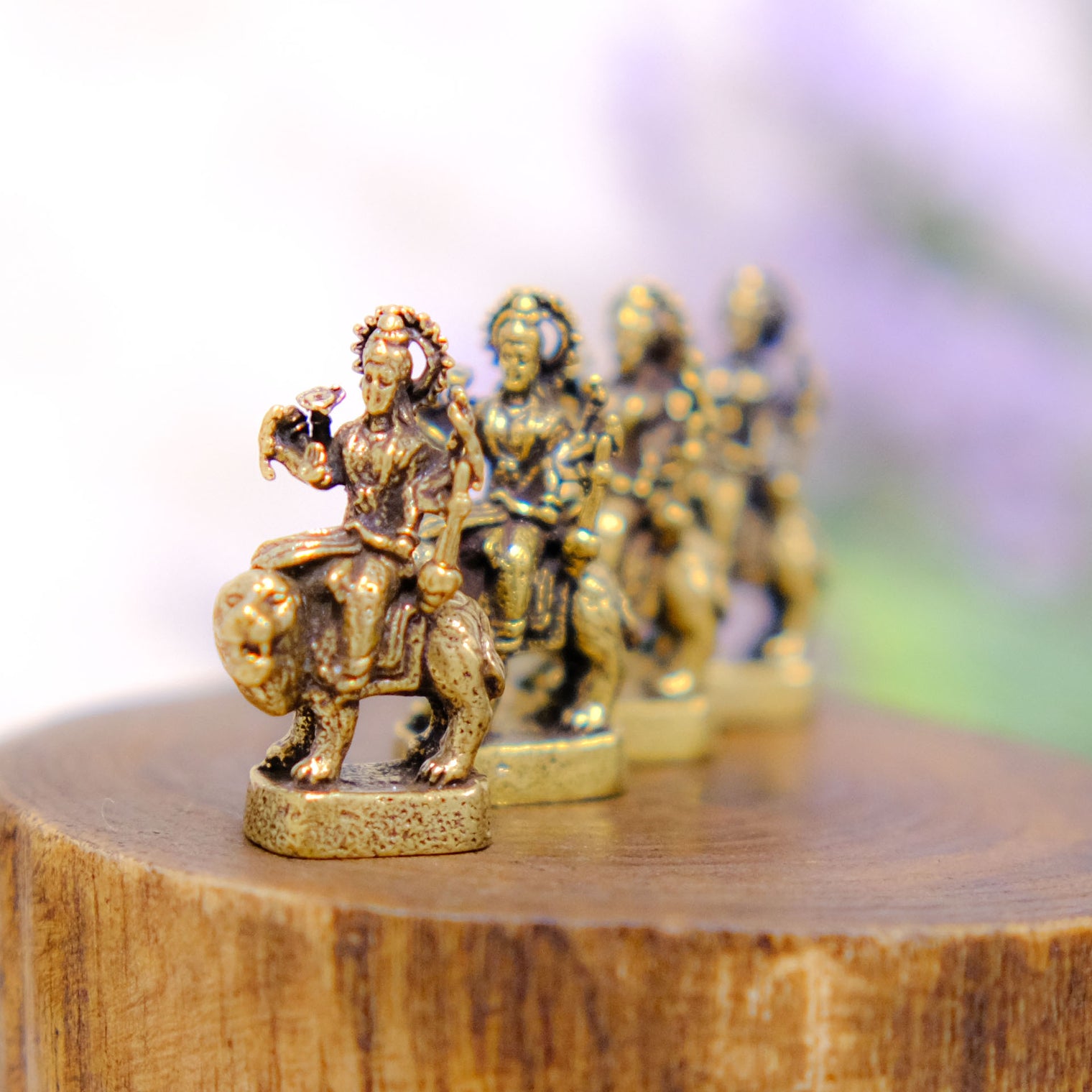 Handmade Brass Durga Statue, Goddess of Protection and Positivity