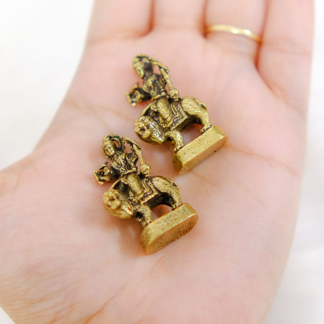 Handmade Brass Durga Statue, Goddess of Protection and Positivity