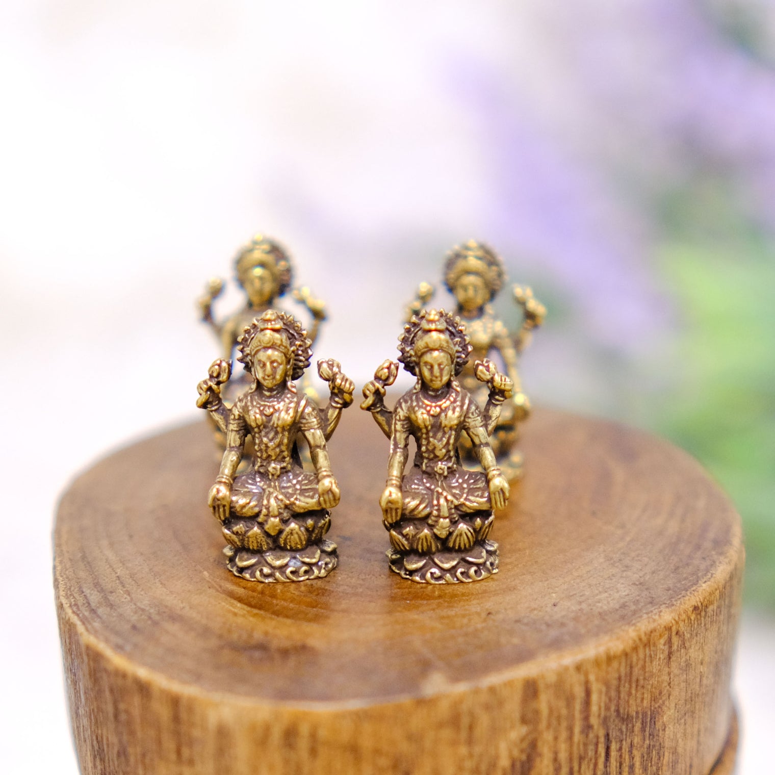 Brass Laxmi Statue, the Goddess of Wealth and Prosperity