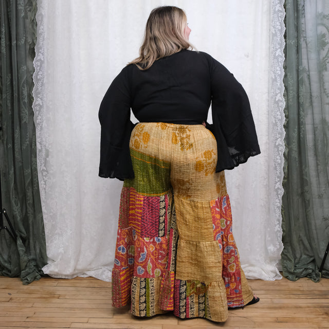 Kantha Plus Size Boho Reversible Pants