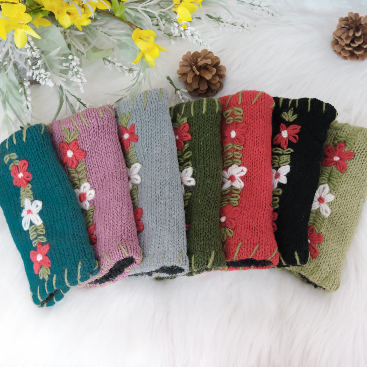 Crochet Handwarmers with Fleece Lining from Nepal